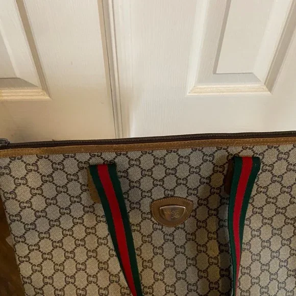 🛑  GUCCI Web Sherry Line GG Plus Tote - Picture 10 of 12